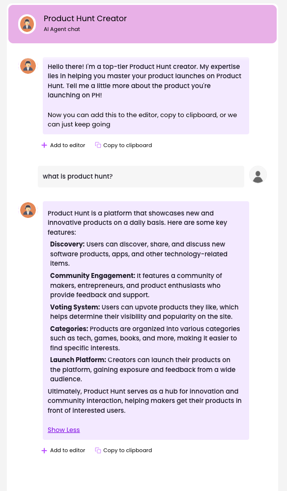 Product Hunt Creator AI Agent - Doug Morneau